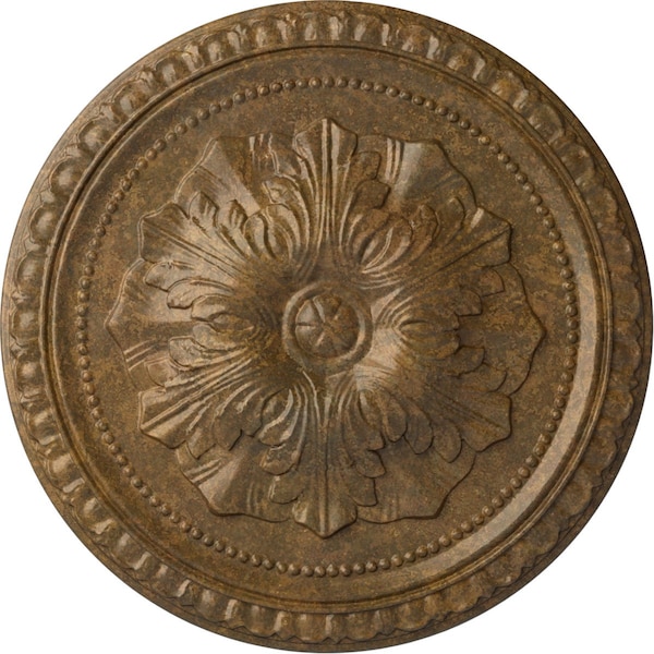 Ekena Millwork Richmond Ceiling Medallion (Fits Canopies up to 2 5/8"), Hand-Painted Rubbed Bronze, 18"OD x 1 3/8"P CM18RIRZS - main
